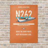Thumbnail for Nord 262A vertical canvas print - no frame - orange background