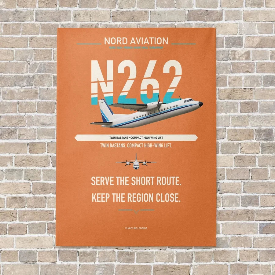 Nord 262A vertical canvas print - no frame - orange background