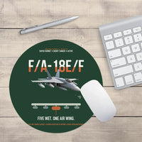 Thumbnail for F A-18E F Buddy Tanker design on dark green round mouse pad