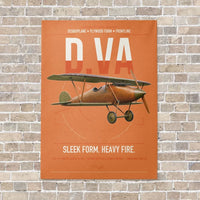 Thumbnail for Albatros D.Va vertical canvas print - no frame - orange background