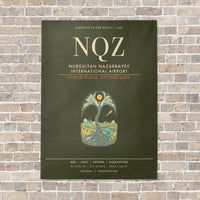Thumbnail for Nursultan Nazarbayev International Airport Astana NQZ - Canvas Framed - Green Army