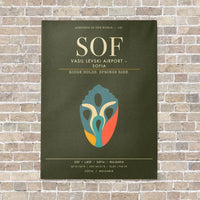 Thumbnail for Vasil Levski Airport Sofia SOF - Canvas Framed - Green Army
