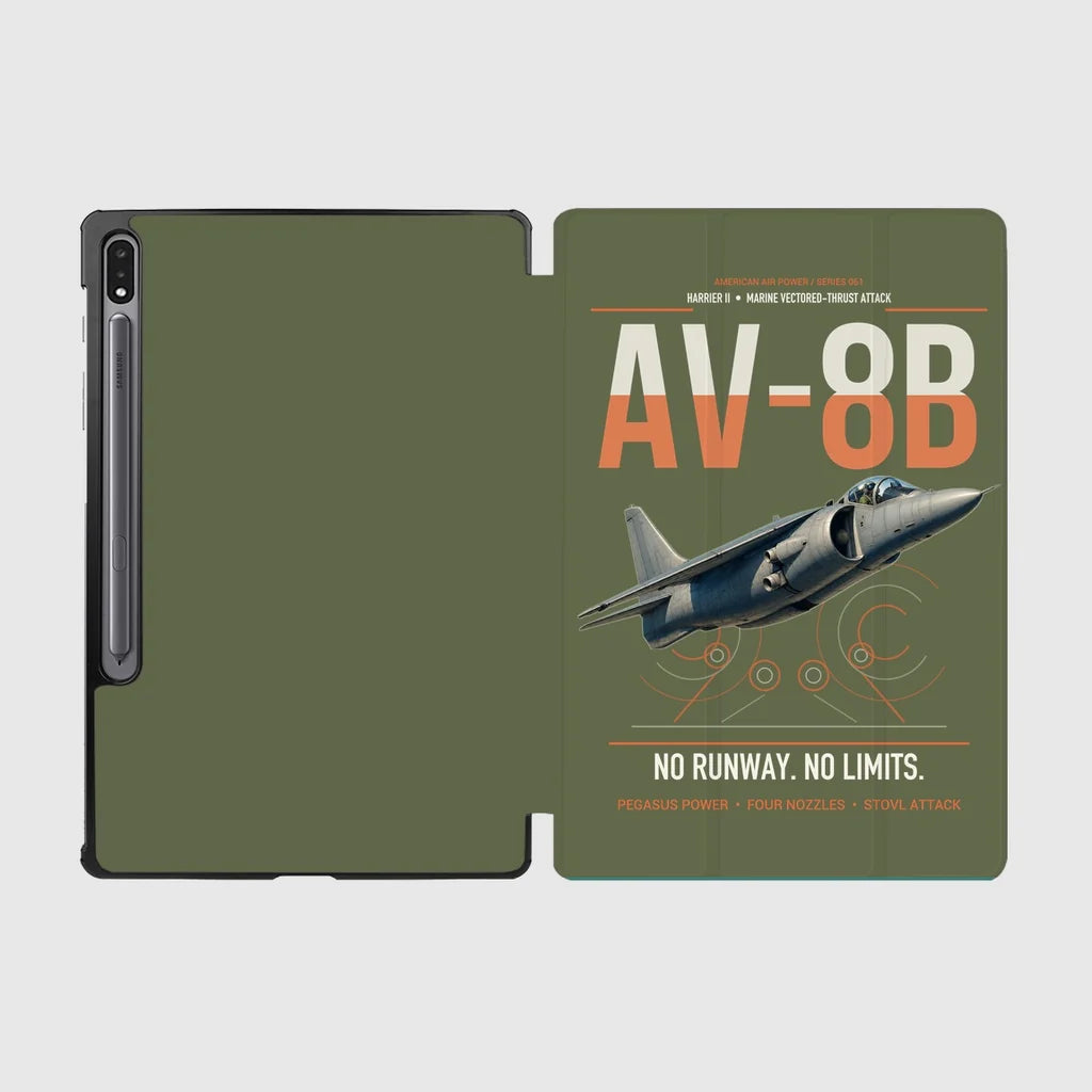 AV-8B Harrier II design on green army samsung tablet tablet case