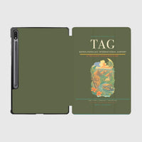 Thumbnail for Bohol-Panglao International Airport (TAG) design on green army samsung tablet tablet case