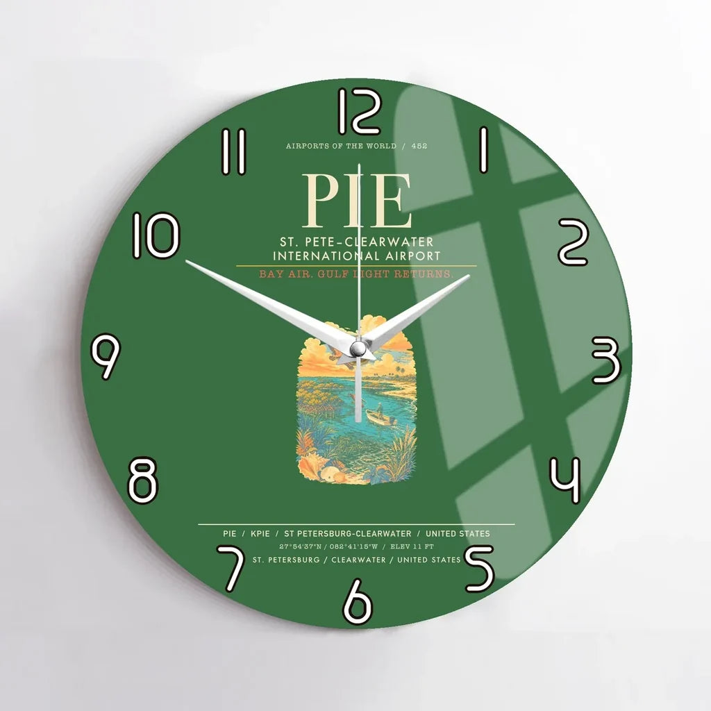 St. PeteClearwater International Airport PIE Wall-Clock No-Frame - Green