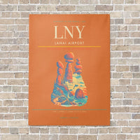 Thumbnail for Lanai Airport LNY vertical canvas print - no frame - orange background