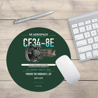 Thumbnail for CF34-8E design on dark green round mouse pad