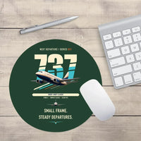 Thumbnail for Boeing 737-500 Classic design on dark green round mouse pad