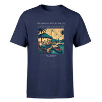 Thumbnail for VINTAGE G4309 - The Midway Refuel Island - Premium T-Shirt design on navyblue premium t shirt