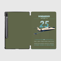 Thumbnail for Bombardier Learjet 25 design on green army samsung tablet tablet case