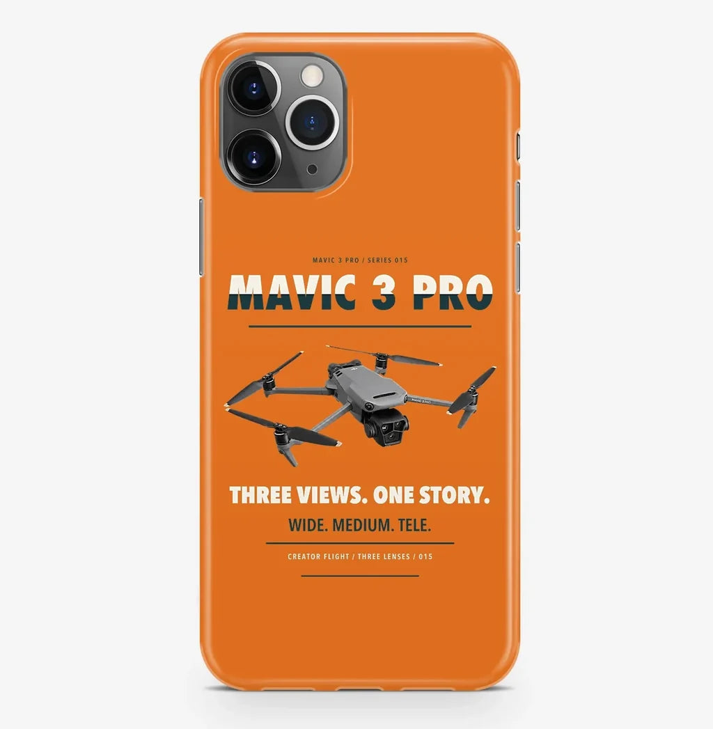 DJI Mavic 3 Pro Case ProMax design on orange iphone case promax