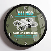 Thumbnail for DJI Neo design on green army framed wall clock