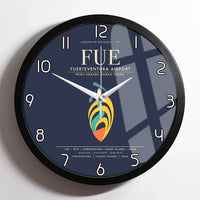 Thumbnail for Fuerteventura Airport FUE Wall-Clock Framed - Navy Blue