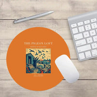 Thumbnail for VINTAGE G4526 - The Pigeon Loft - Designed Mouse Pads design on orange round