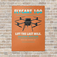 Thumbnail for DJI FlyCart 100 vertical canvas print - no frame - orange background