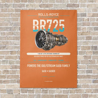 Thumbnail for BR725 vertical canvas print - no frame - orange background