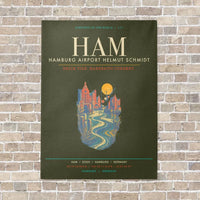 Thumbnail for Hamburg Airport Helmut Schmidt HAM - Canvas Framed - Green Army