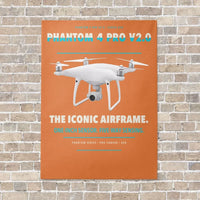 Thumbnail for DJI Phantom 4 Pro V2.0 vertical canvas print - no frame - orange background