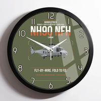 Thumbnail for NHIndustries NH90 NFH Caïman design on green army framed wall clock