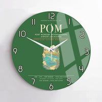 Thumbnail for Port Moresby International Airport POM Wall-Clock No-Frame - Green