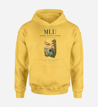 Thumbnail for Monroe Regional Airport (MLU) design on yellow hoodie single-side print