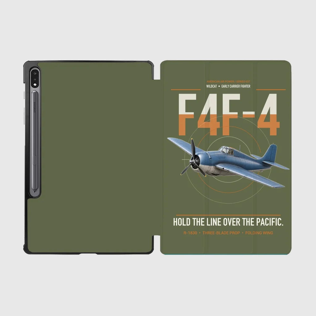F4F-4 Wildcat design on green army samsung tablet tablet case