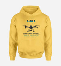 Thumbnail for Freefly Alta X design on yellow hoodie single side