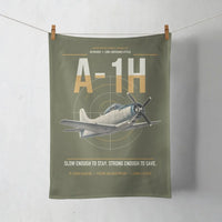 Thumbnail for A-1H Skyraider design on green army towel