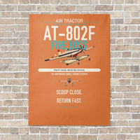Thumbnail for Air Tractor AT-802F Fire Boss vertical canvas print - no frame - orange background