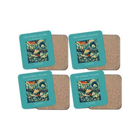 Thumbnail for The Iceberg Channel - Designed Coasters design on turquoise 4-pieces-set