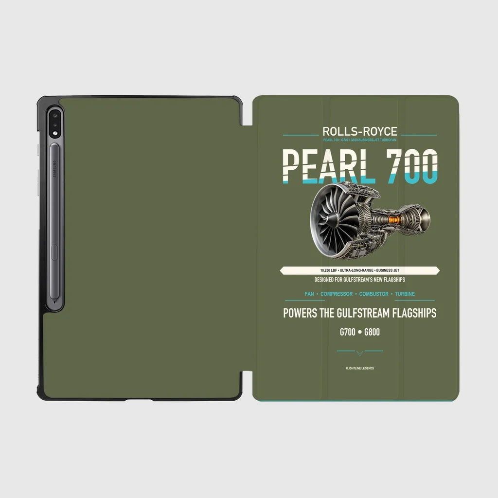 PEARL 700 design on green army samsung tablet tablet case