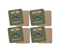 Thumbnail for Bell 505 design on green army 4 pieces set coaster
