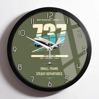 Thumbnail for Boeing 737-500 Classic design on green army framed wall clock