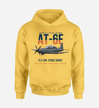 Thumbnail for AT-6E WOLVERINE design on yellow hoodie single side