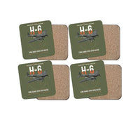 Thumbnail for Heinkel He 111H-6 design on green army 4 pieces set coaster