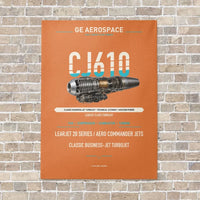 Thumbnail for CJ610 vertical canvas print - no frame - orange background