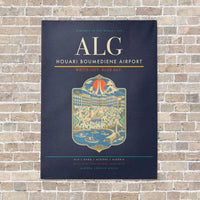 Thumbnail for Houari Boumediene Airport ALG - Canvas No Frame - Navy Blue