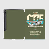 Thumbnail for Cessna 175 Skylark design on green army samsung tablet tablet case