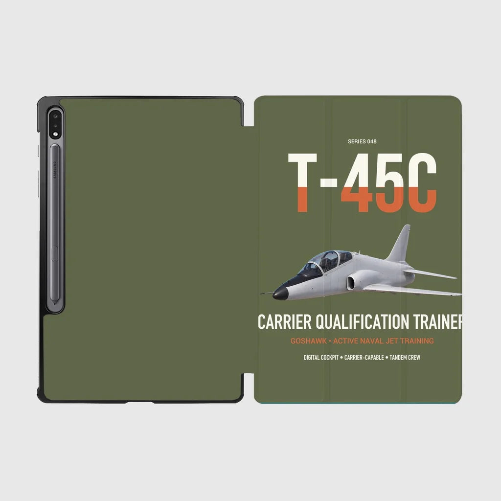 T-45C Goshawk design on green army samsung tablet tablet case