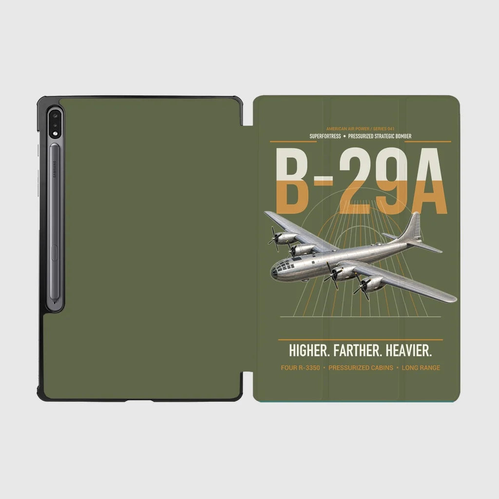 B-29A Superfortress design on green army samsung tablet tablet case