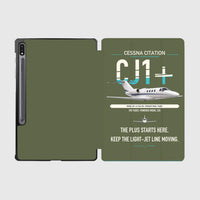 Thumbnail for Cessna Citation CJ1+ design on green army samsung tablet tablet case