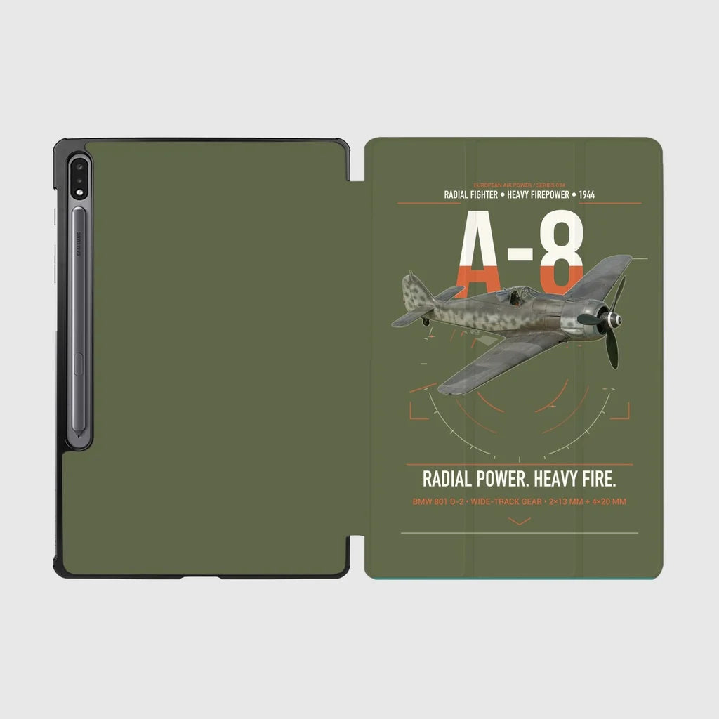 Focke-Wulf Fw 190A-8 design on green army samsung tablet tablet case
