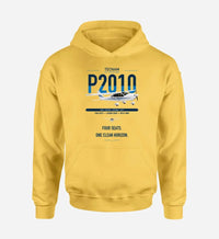 Thumbnail for Tecnam P2010 design on yellow double-side hoodie, single-side print
