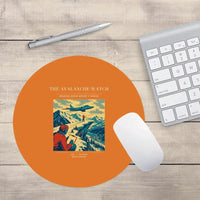 Thumbnail for VINTAGE G4344 - The Avalanche Watch - Designed Mouse Pads design on orange round