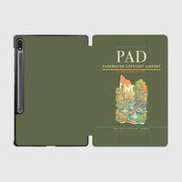 Thumbnail for Paderborn Lippstadt Airport (PAD) design on green army samsung tablet tablet case