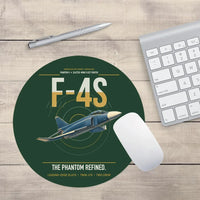 Thumbnail for F-4S Phantom II design on dark green round mouse pad