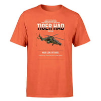 Thumbnail for Airbus Helicopters Tiger HAD design on orange t-shirt, single-side print