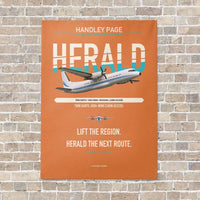 Thumbnail for Handley Page HPR.7 Dart Herald vertical canvas print - no frame - orange background