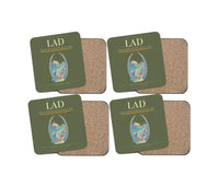 Thumbnail for Quatro de Fevereiro International Airport (LAD) design on green army 4 pieces set coaster