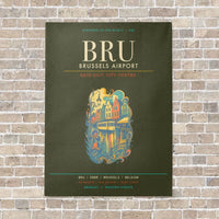 Thumbnail for Brussels Airport BRU - Canvas Framed - Green Army